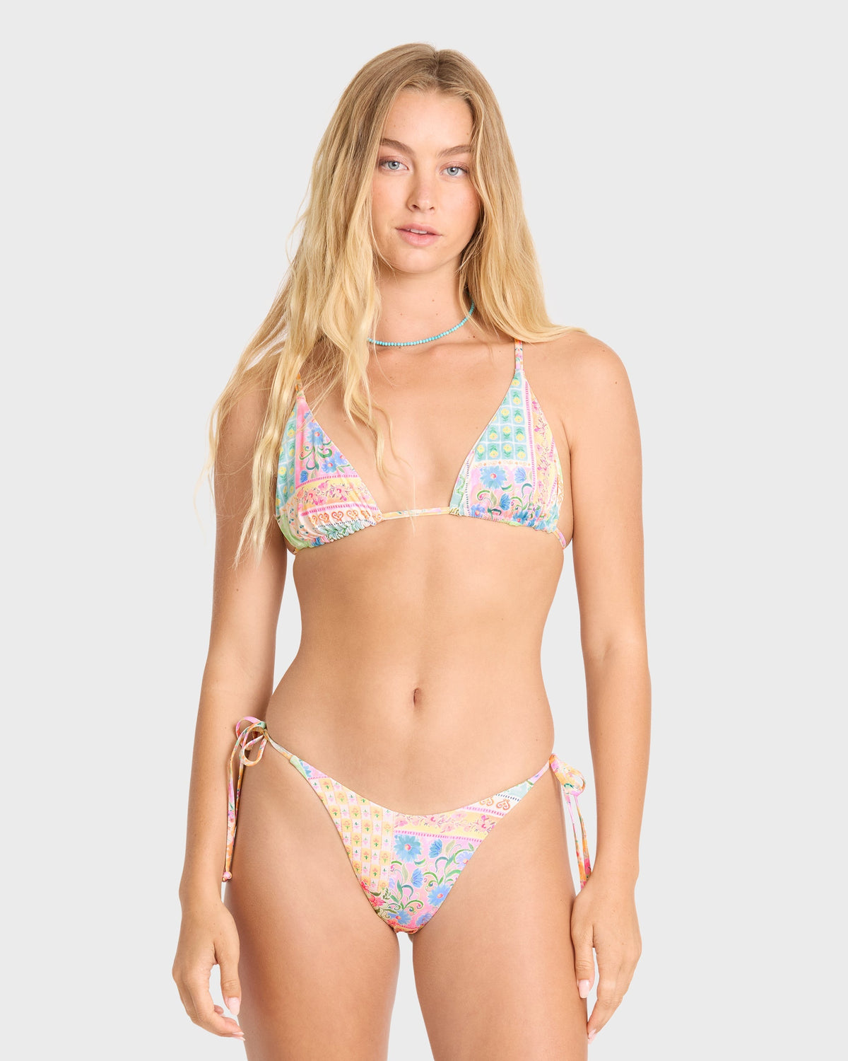 Love Crush Reversible Tie-Side Dippi Skimpy Bikini Bottoms - White Multi