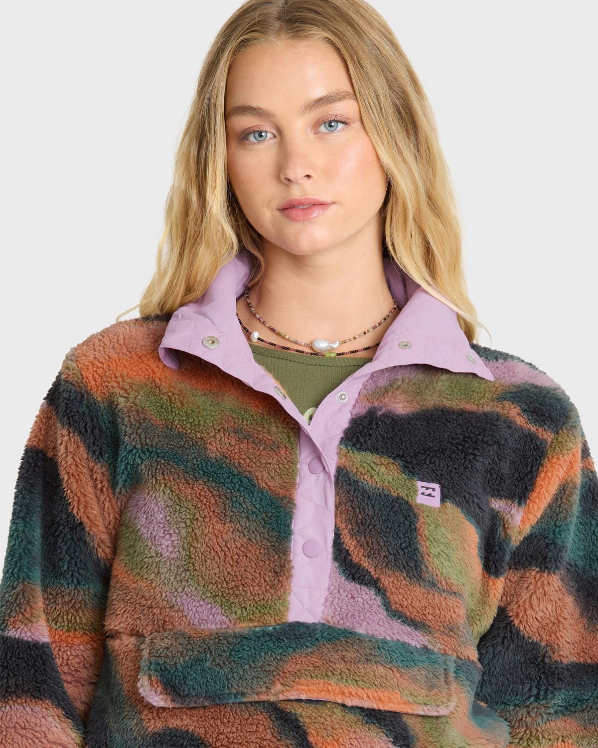 Switchback Sherpa Half Snap Fleece Pullover - Black Multi