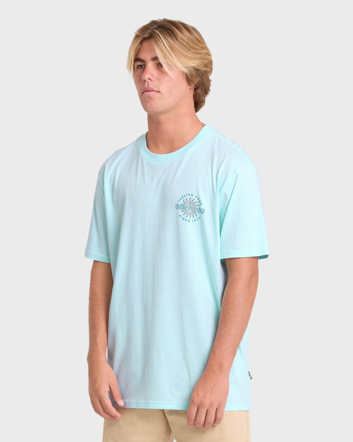 Single Fin Premium Short Sleeve Knit T-Shirt - Coastal Blue